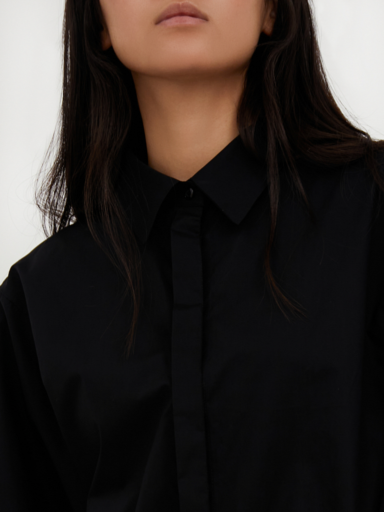 Рубашка женская Finn Flare A20-11091R черная XS