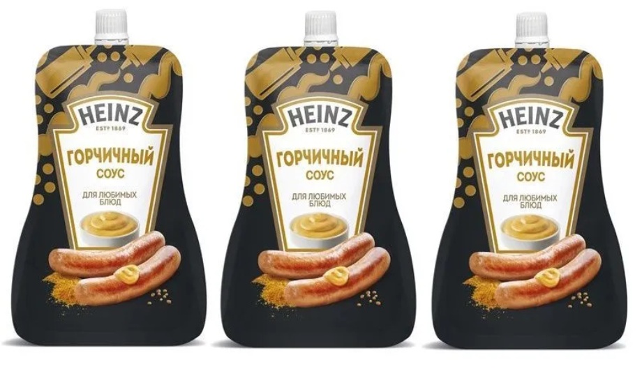 Купить соус Heinz Горчичный, 3 шт по 200 г, цены на Мегамаркет | Артикул: 600012564811