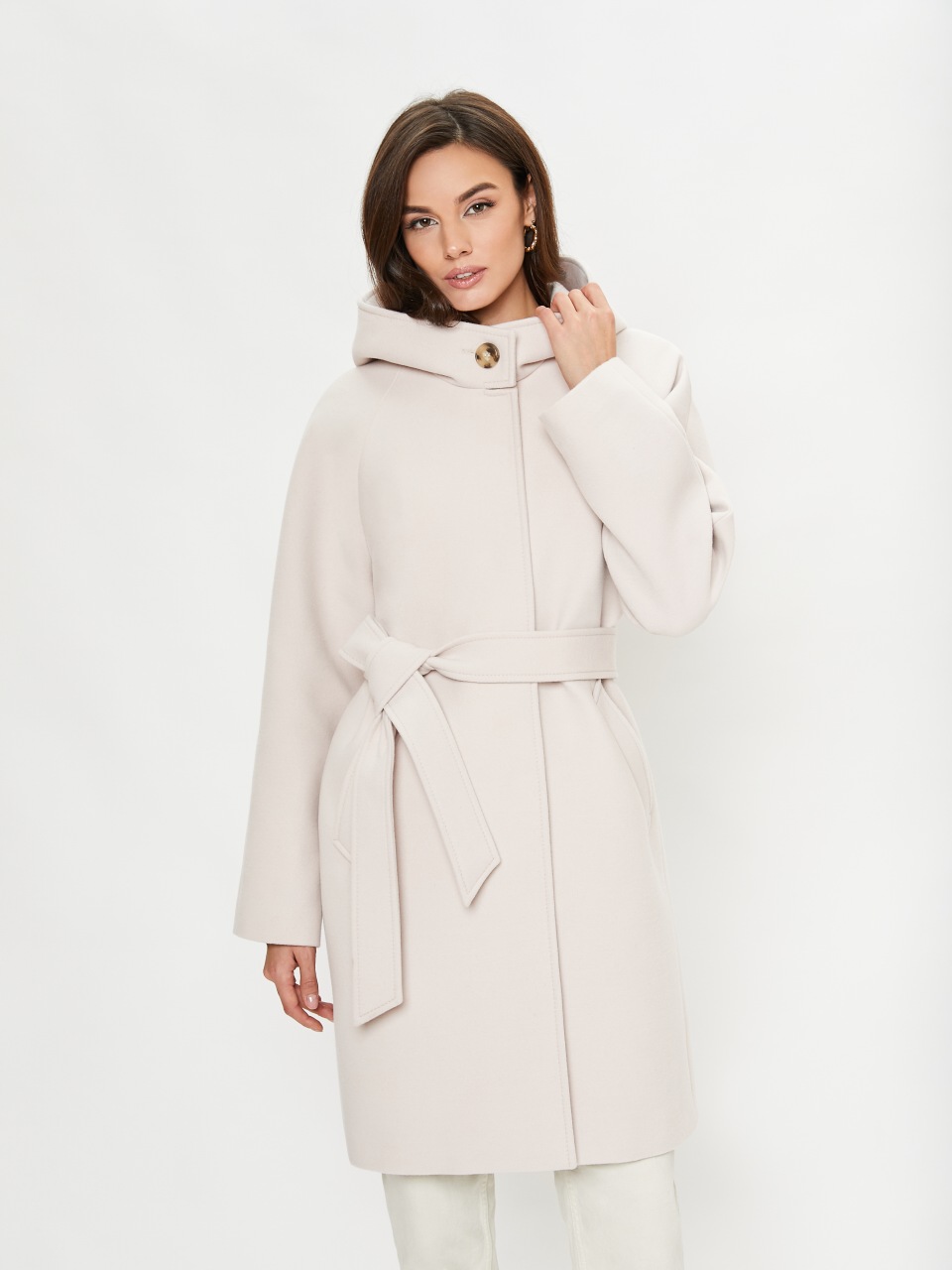 Пальто женское ElectraStyle 4-2103/1-0169 белое 44 RU