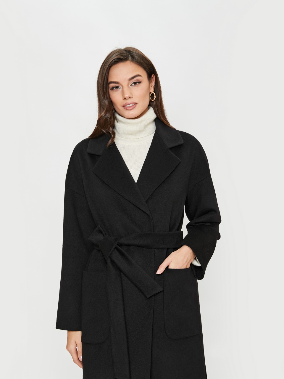 Пальто женское ElectraStyle 6-2121-289 черное 50 RU