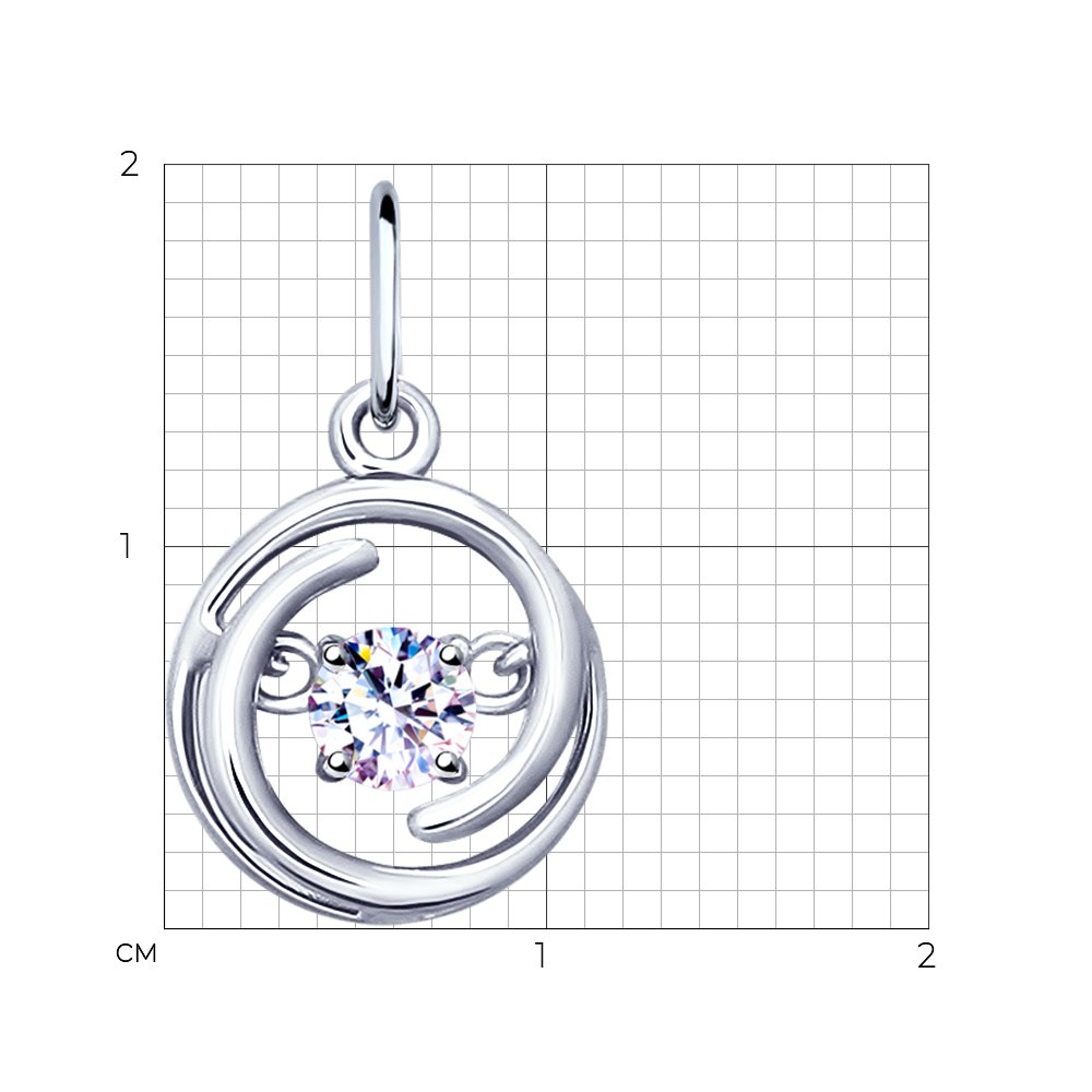 Подвеска SOKOLOV из серебра с фианитом 94032117