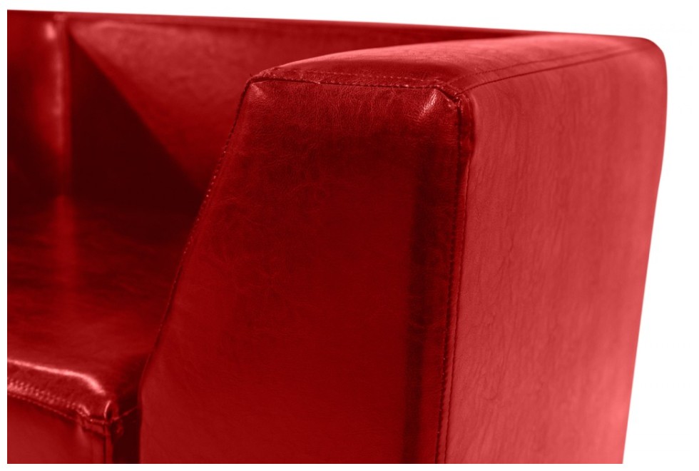 Кресло Мягкий офис, Офис Стрикт Стайл Экокожа Oslo, красный