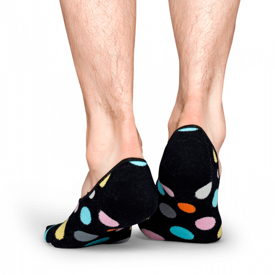 Носки Happy Socks Liner Dig Multi Dots черные 41-46
