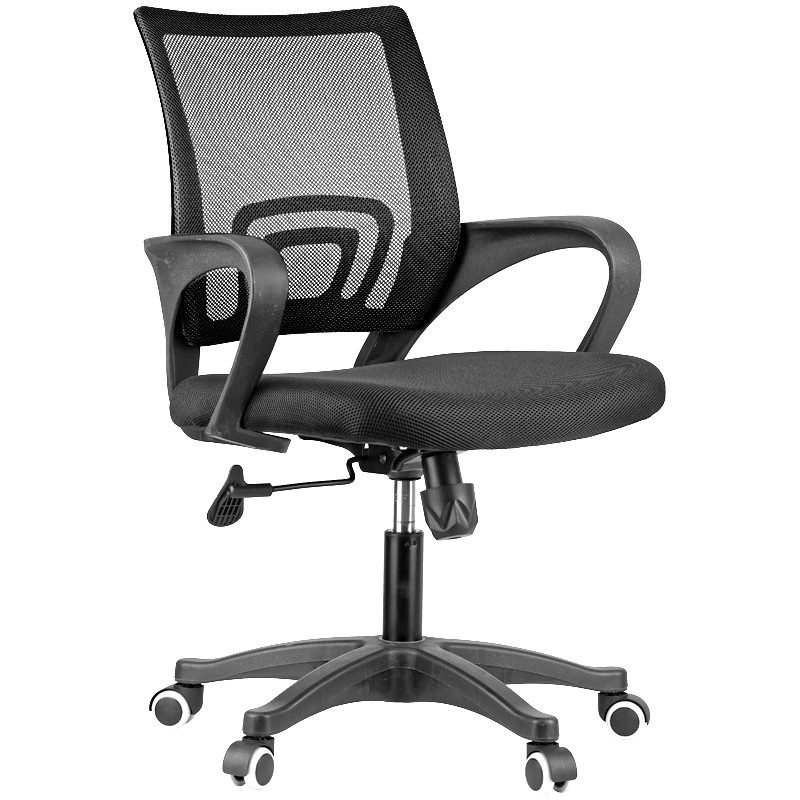 Кресло оператора OfficeSpace SP-M96, ткань, спинка сетка черная, сиденье TW черная