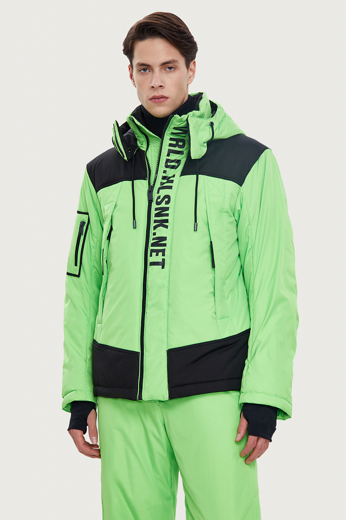 Спортивная куртка мужская Finn Flare W20-42008 зеленая 52