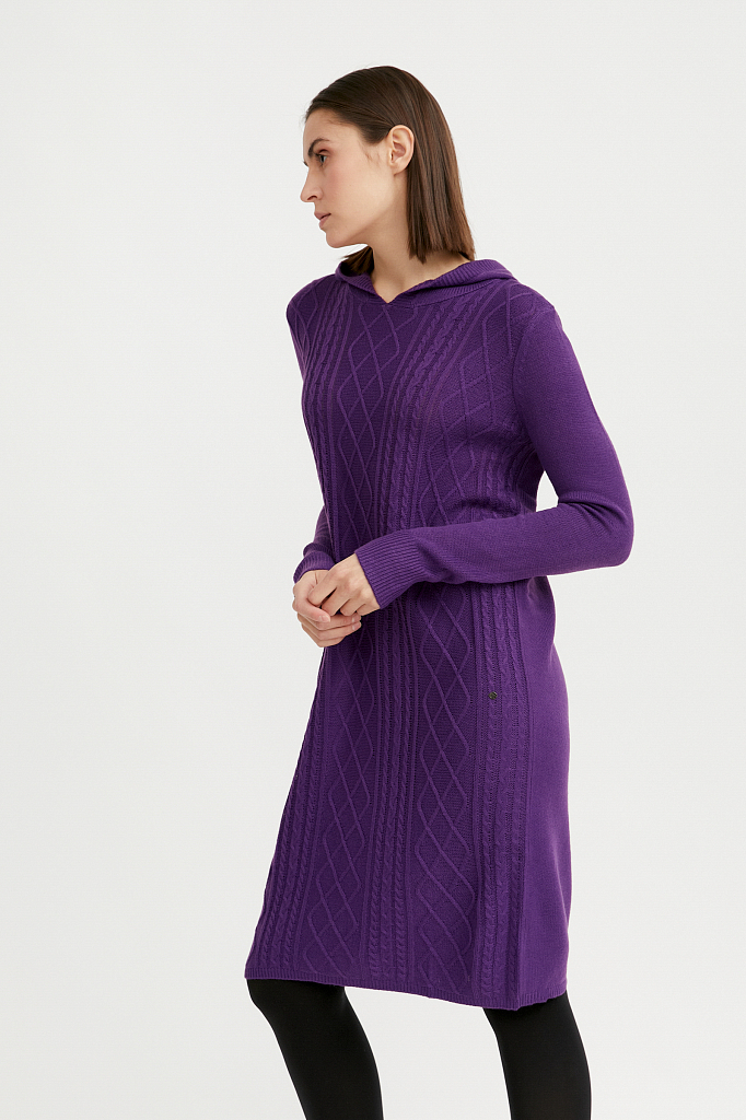 Платье женское Finn Flare W20-32101 фиолетовое 44