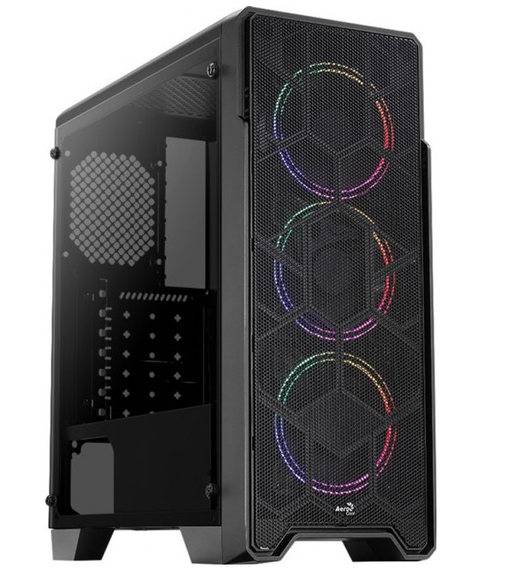 Корпус компьютерный AeroCool Ore Saturn (ORE FRGB-G-BK-V1) Black - купить в Ситилинк, цена на Мегамаркет