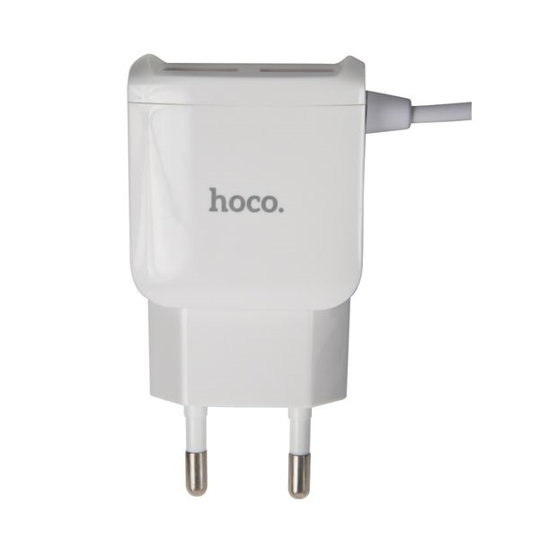 Сетевое зарядное устройство Hoco C59A, 2xUSB, 2,4 A, (УТ000022004) white