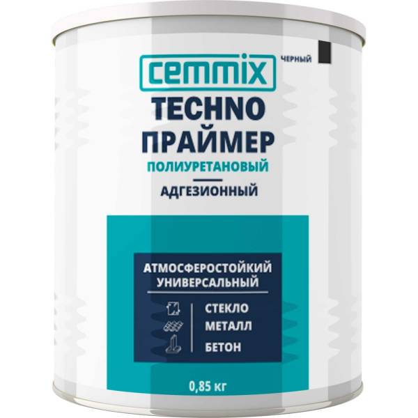 Праймер адгезионный полиуретановый CEMMIX TECHNO PU 0,85 кг черный 85498739 - купить в ООО "Кол-Сервис", цена на Мегамаркет