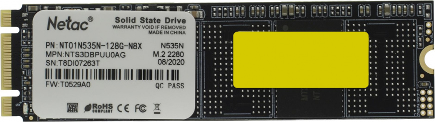 SSD накопитель Netac N535N M.2 2280 128 ГБ (NT01N535N-128G-N8X) - купить в Ситилинк Уфа Доставка, цена на Мегамаркет