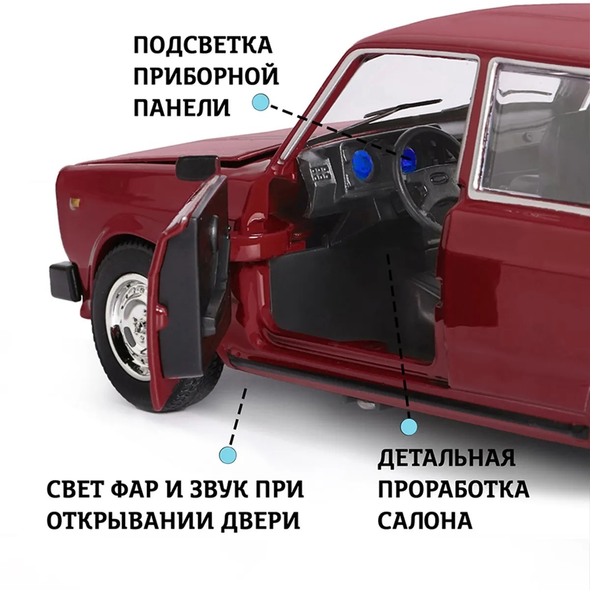 Машина ВАЗ 2104 1:24 свет/звук, открываются двери, капот инерционная  красная 6901012510409 – купить в Москве, цены в интернет-магазинах на  Мегамаркет