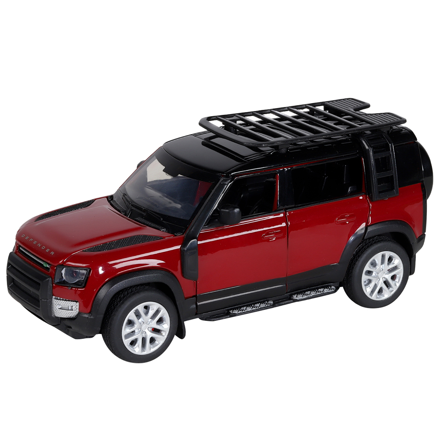 Машинка Land Rover Defender 110 1:32 откр.4 двери, капот, багажник, свет,  звук JB1251469 – купить в Москве, цены в интернет-магазинах на Мегамаркет