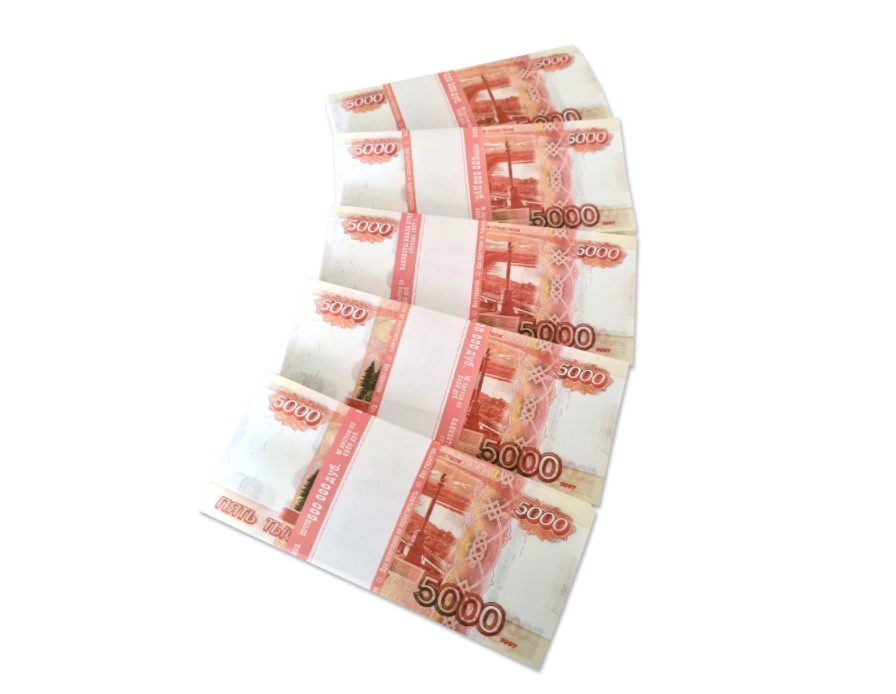 Сувенирные деньги 5 пачек 5000 тысячных купюр 100 шт