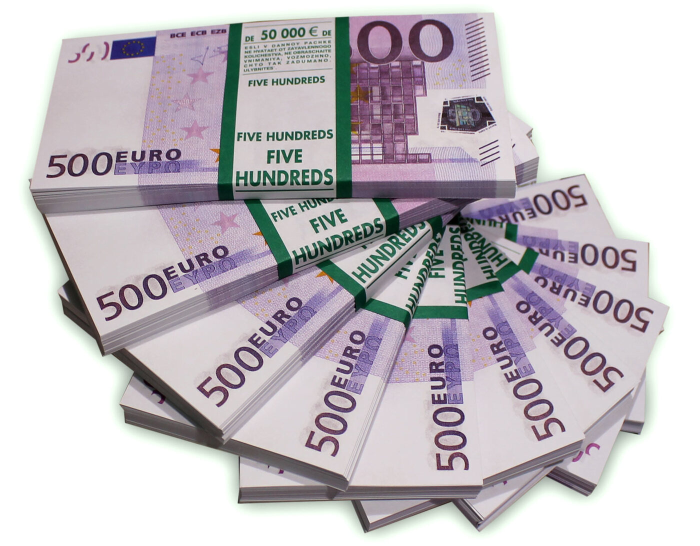 Сувенирные деньги 10 Пачек 500 евро по 100 шт (500 Euro)