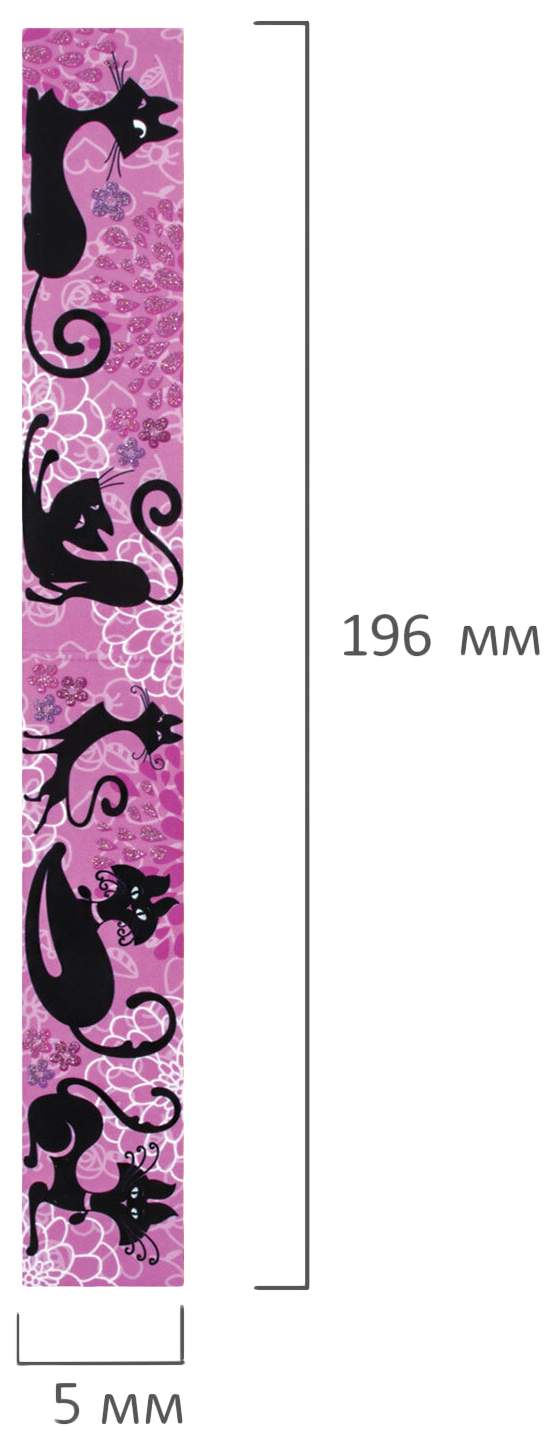 Закладки для книг с магнитом ГЛАМУР, набор 6 шт блестки, 25x196 мм, ЮНЛАНДИЯ, 111640