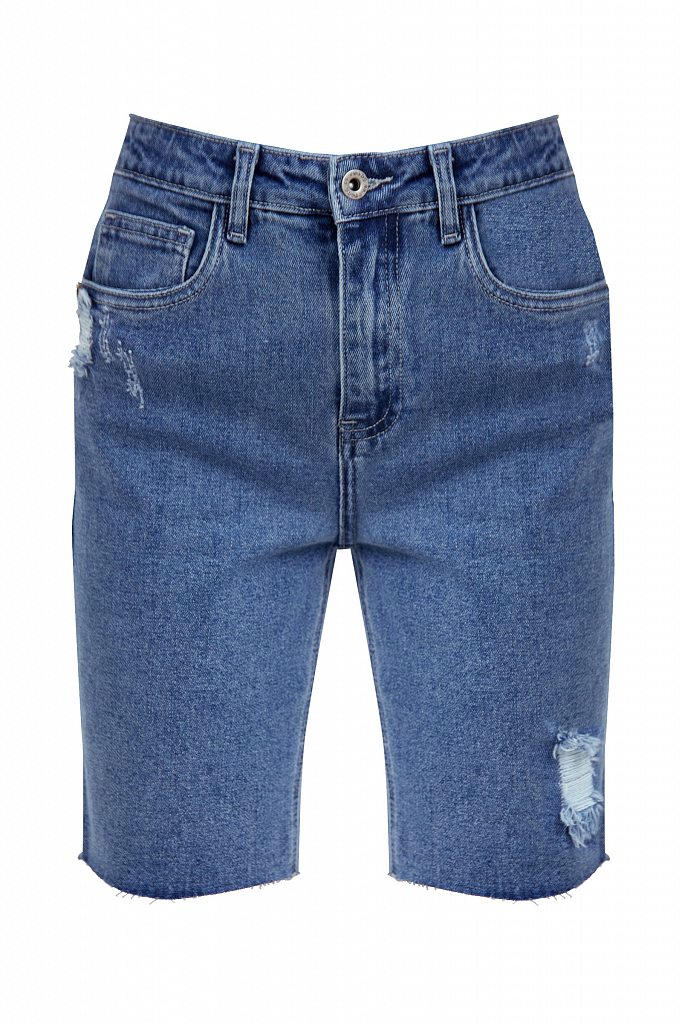 Джинсовые шорты женские Finn Flare S21-15009 синие 2XL
