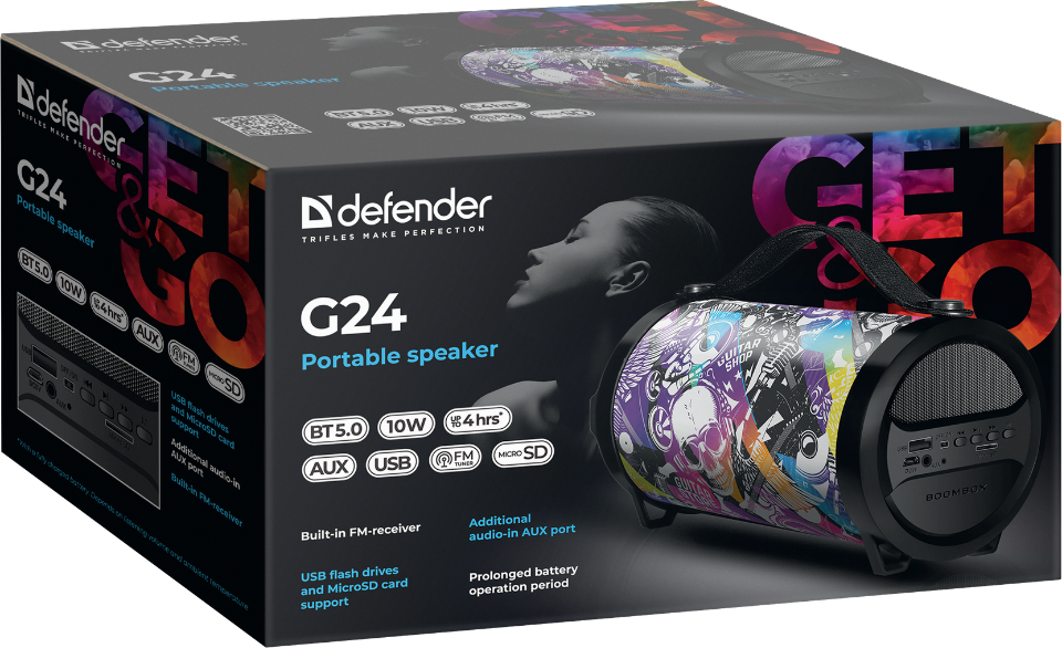 Портативная колонк Defender G24 (65125)