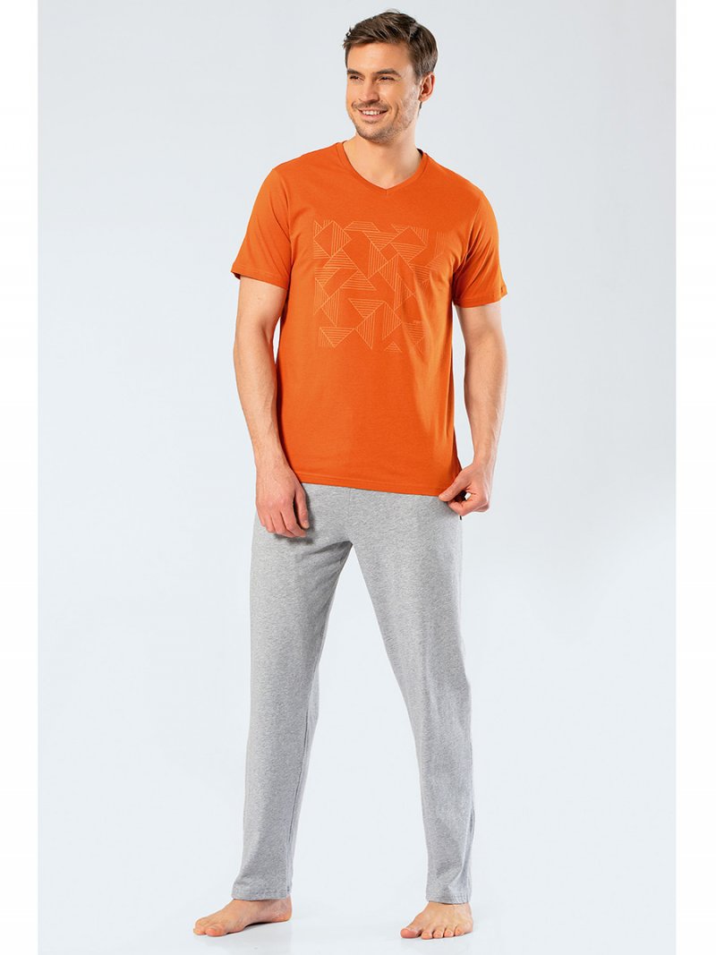 Пижама мужская Cacharel 2198 оранжевая XL