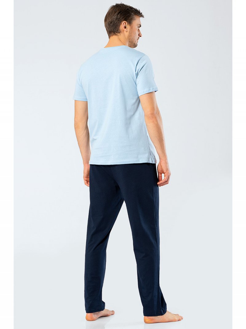 Пижама мужская Cacharel 2198 голубая XL