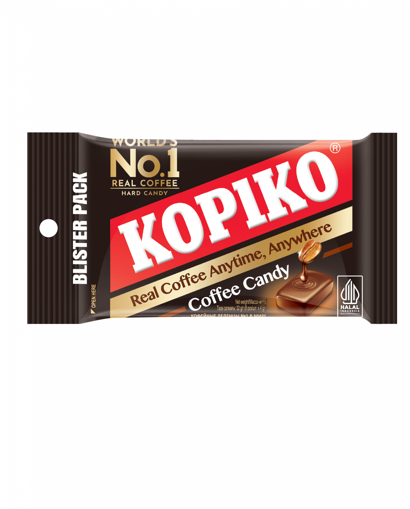 Купить леденцы кофейные Kopiko Coffee Candy, 12 блистеров, цены на