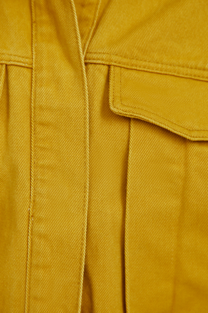 Джинсовая куртка женская Finn Flare S21-15002 желтая 50-52