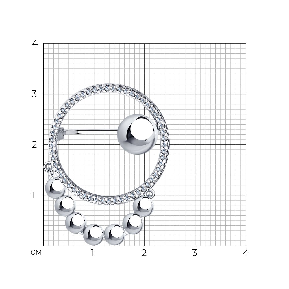 Брошь женская SOKOLOV 94040172