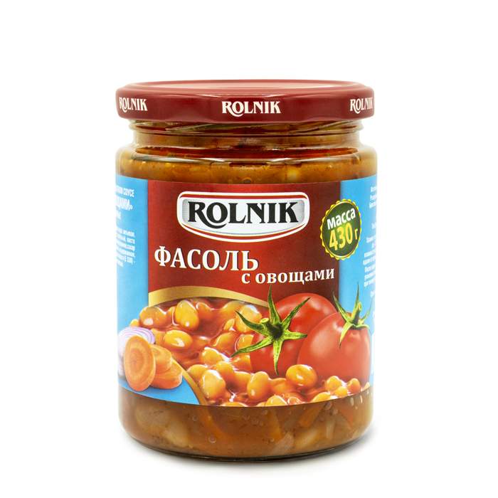 Фасоль Rolnik с овощами, 430 г - купить в Мегамаркет Москва Пушкино, цена на Мегамаркет