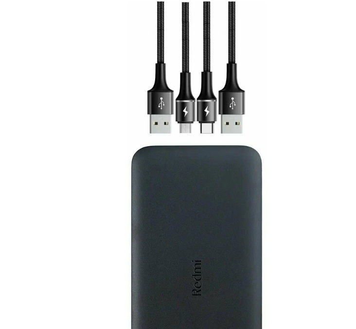 Xiaomi Redmi Power Bank 10000mAh Black VXN4305GL - купить в Квадро Лайф,  цена на Мегамаркет