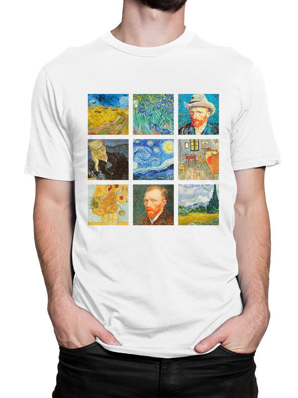 Футболка мужская Dream Shirts Ван Гог белая 3XL