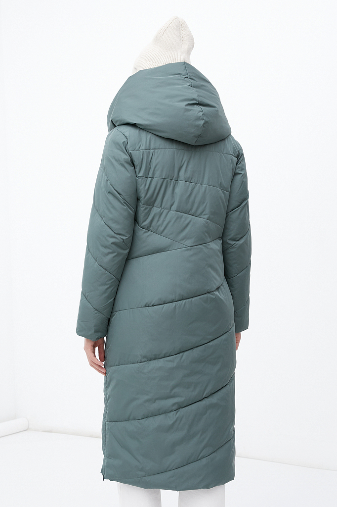 Пальто женское Finn Flare FWB11010 зеленое XL