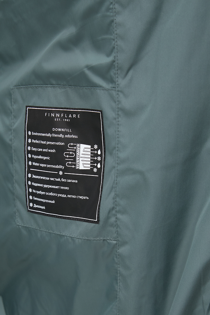 Пальто женское Finn Flare FWB11010 зеленое S