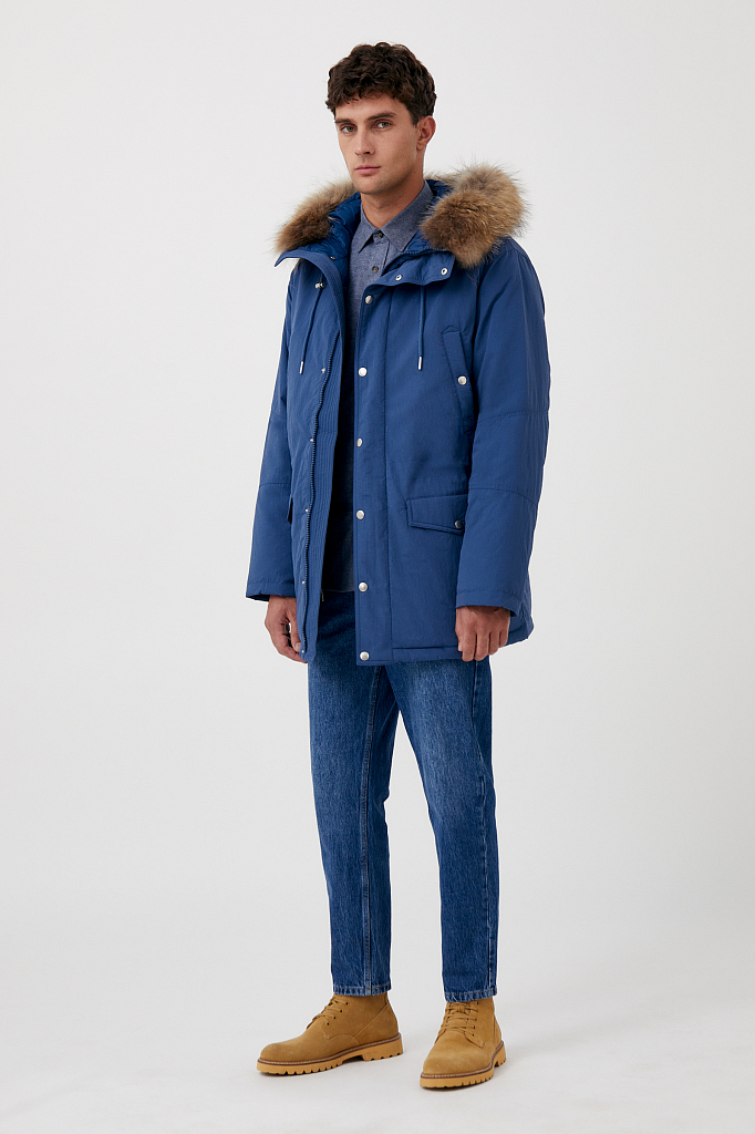 Куртка мужская Finn Flare FAB21066 синяя 3XL