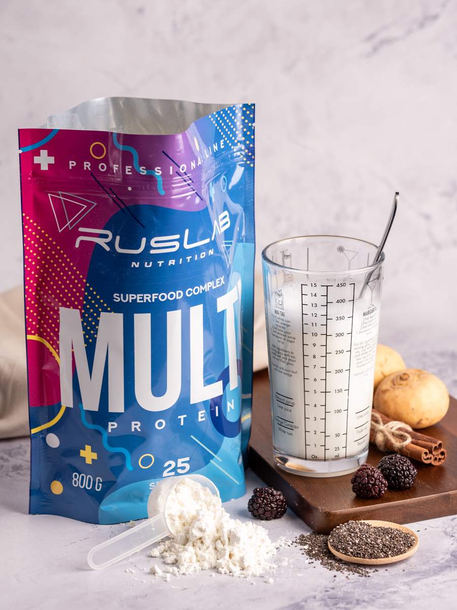 Многокомпонентный протеин RusLabNutrition Multi Protein Superfood Complex  вкус шоколад - купить в Москве, цены на Мегамаркет | 600012565974