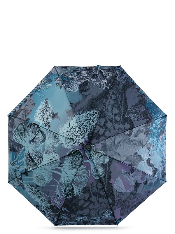 Зонт складной женский автоматический Eleganzza A3-05-0726LS голубой