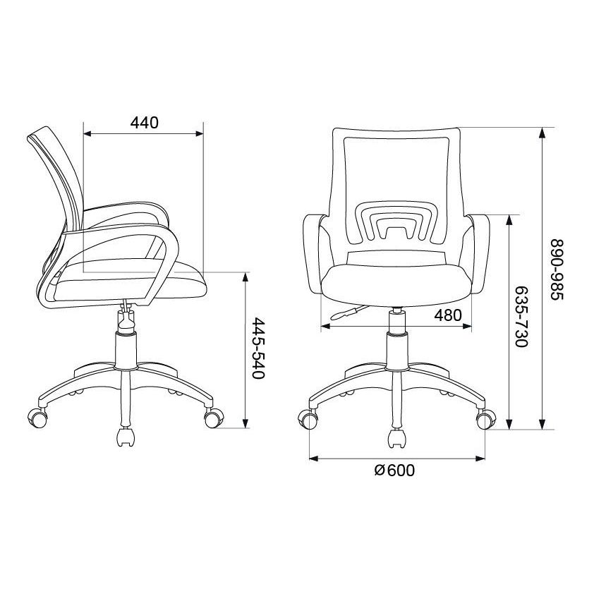 Кресло бюрократ ch w696 на колесиках сетка ткань серый ch w696 grey