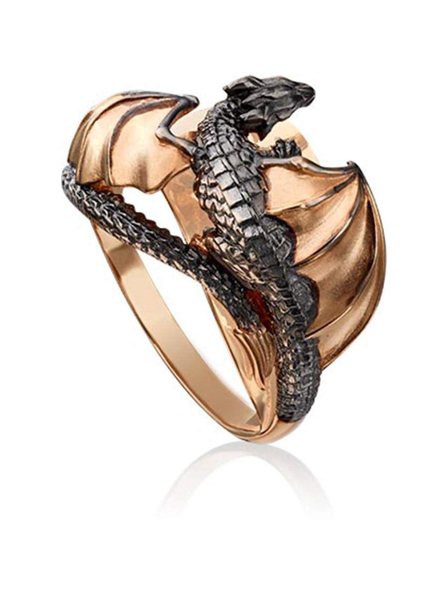 Platina кольцо дракон