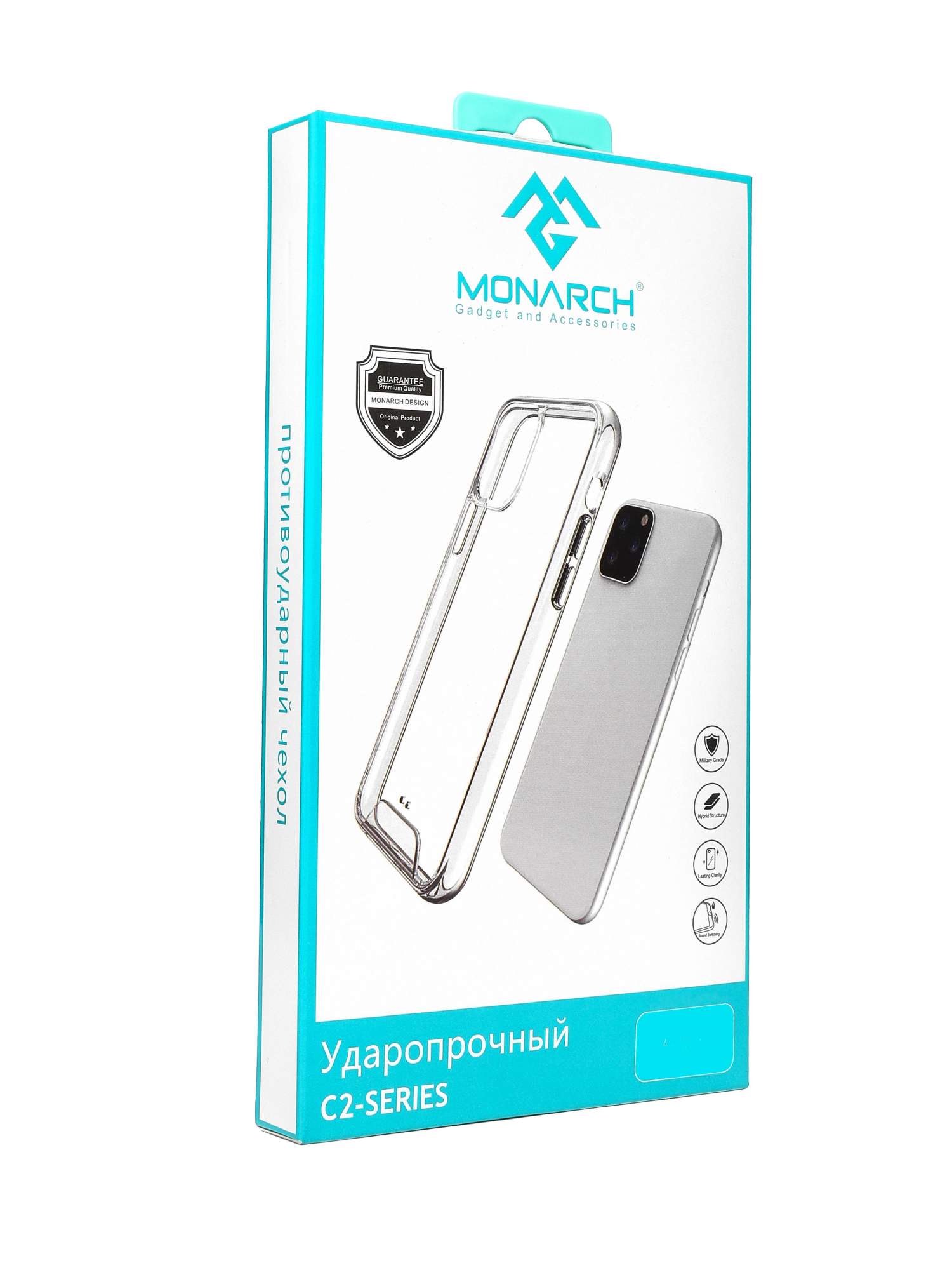 Чехол прозрачный противоударный Monarch C2-Series для iPhone 12 mini,  купить в Москве, цены в интернет-магазинах на Мегамаркет