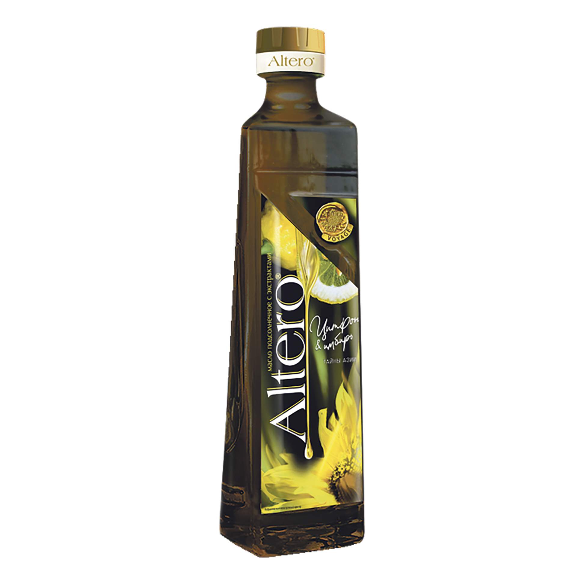 Подсолнечное масло Altero с экстрактом цитрона и имбиря 0,5 л
