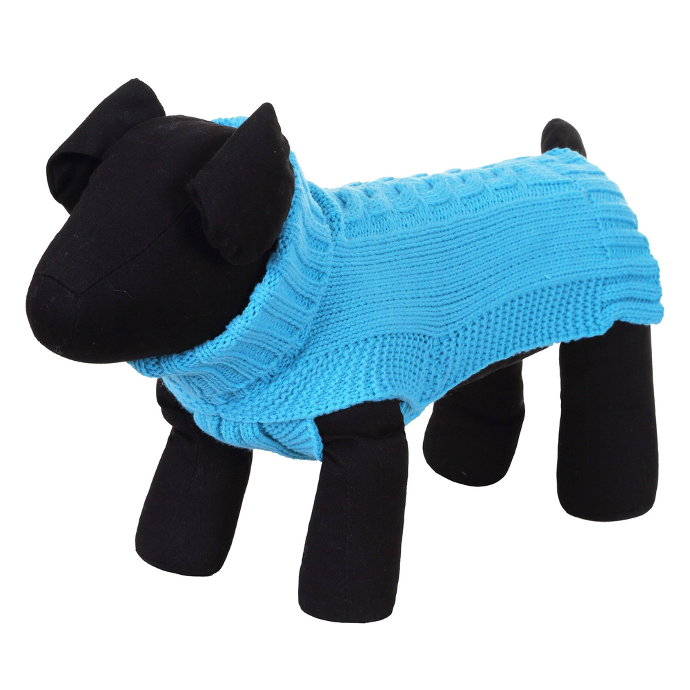 Свитер для собак Rukka Wooly, вязаный, унисекс, голубой, XL