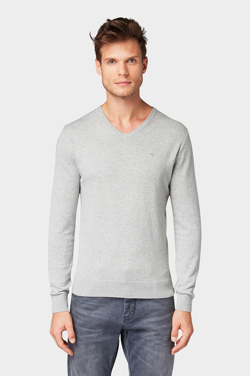 Пуловер мужской 1012820 TOM TAILOR серый 50 RU