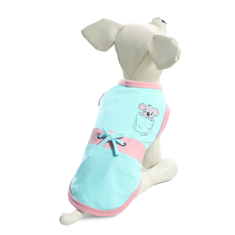 Платье для собак Triol с кулиской, Коала, унисекс, голубой, розовый, L, длина спины 35 см