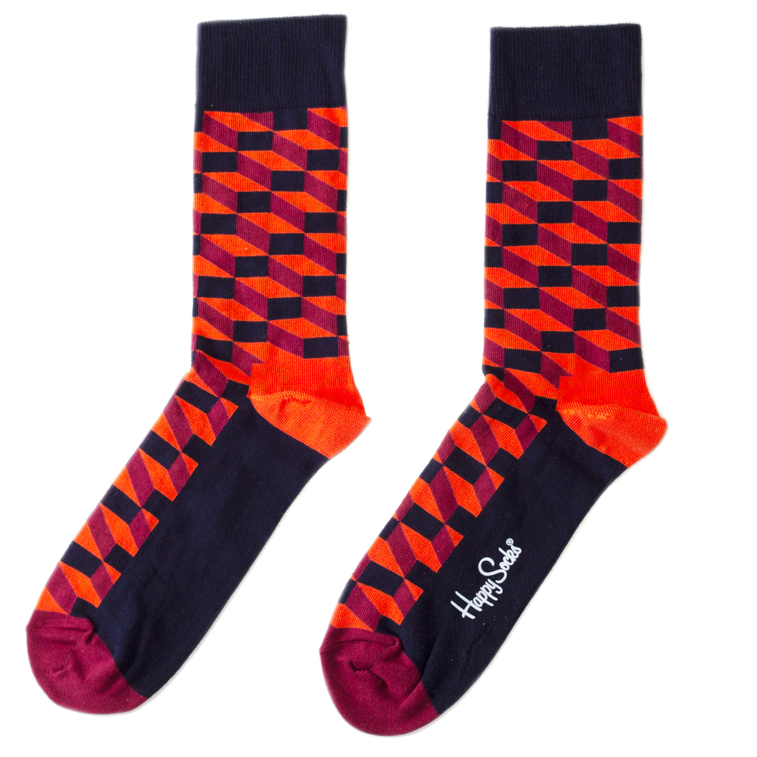 Носки унисекс Happy Socks Filled Optic красные 41-46