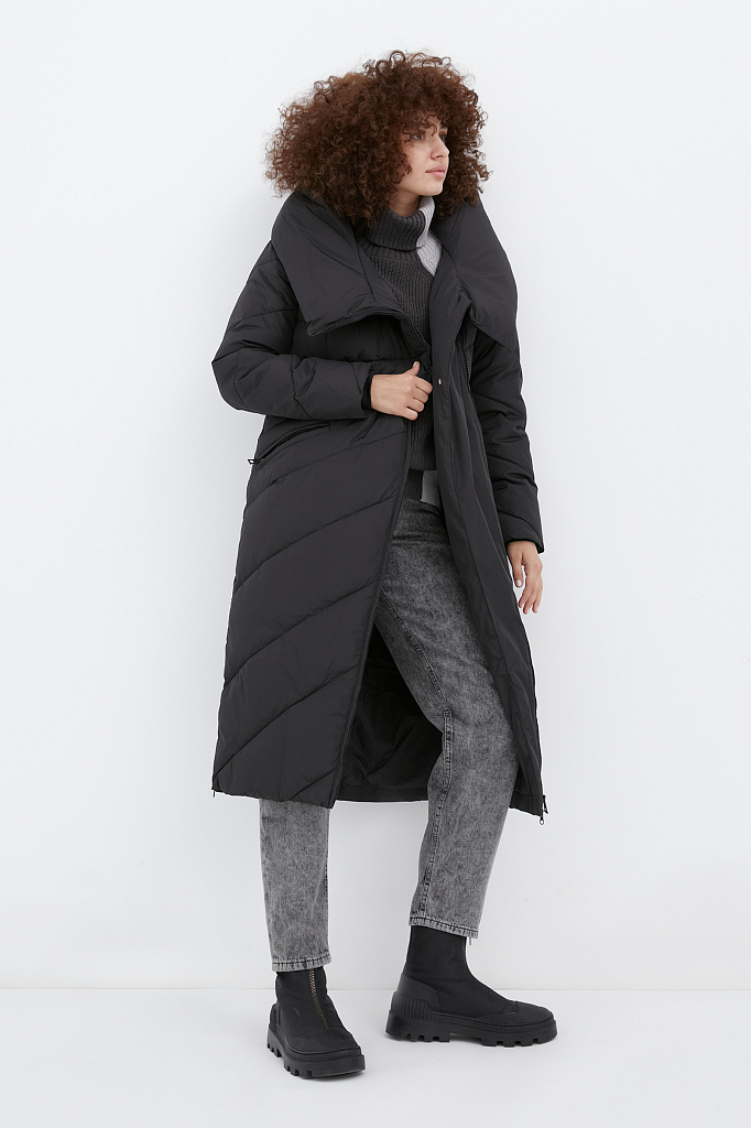 Пальто женское Finn Flare FWB11010 черное XL