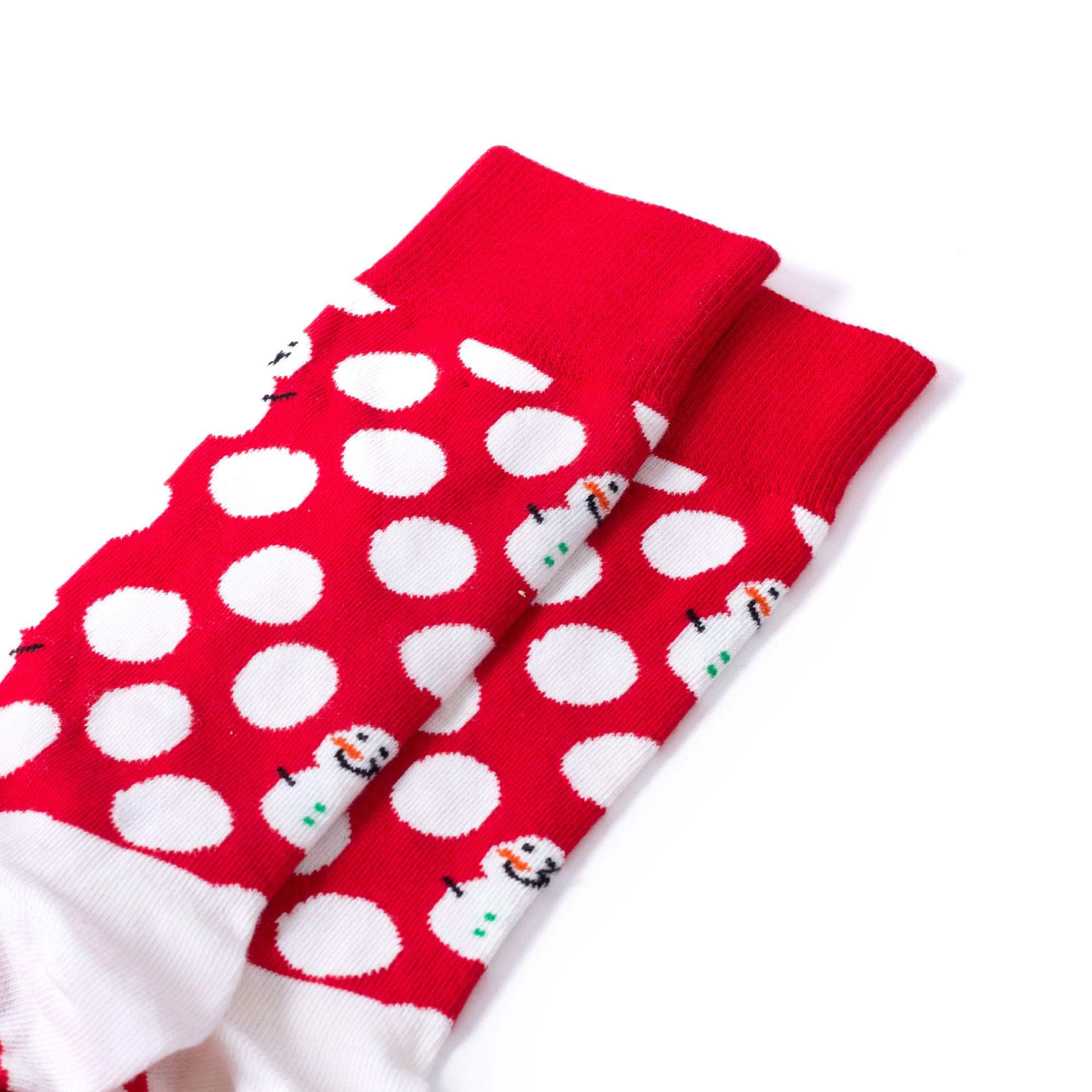 Носки унисекс Happy Socks Big Dot Snowman красные 41-46