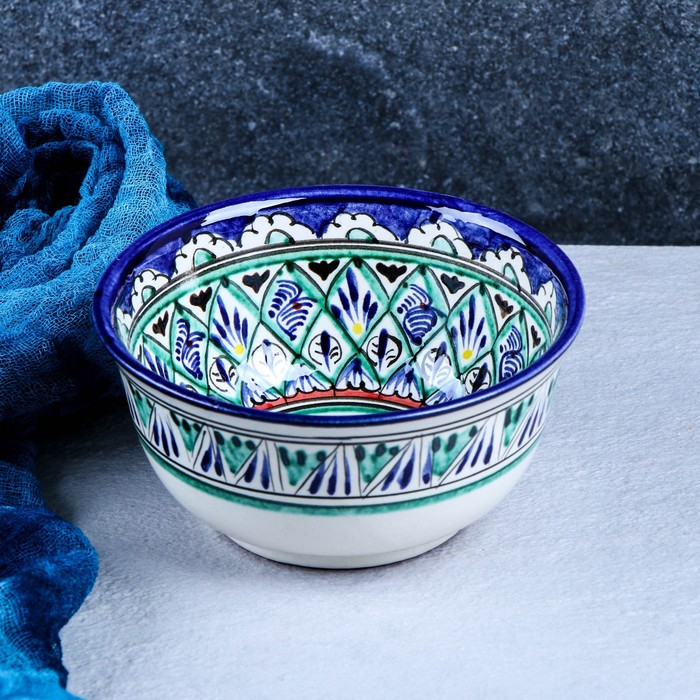 Коса Риштанская Керамика "Узоры" 14,5 см, малая, синяя купить в интернет-магазине, цены на Мегамаркет