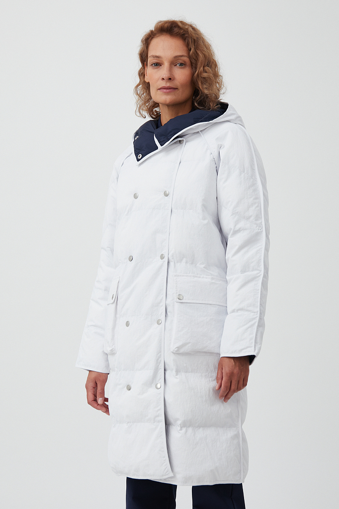 Пальто женское Finn Flare FAB110105 белое XS