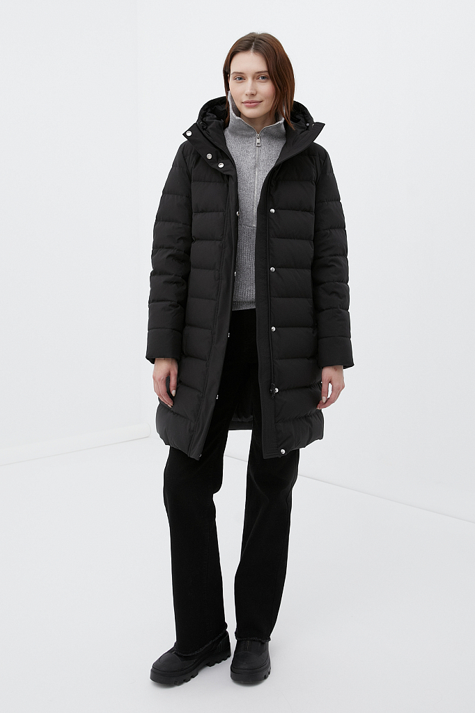 Пальто женское Finn Flare FWB110122 черное XL