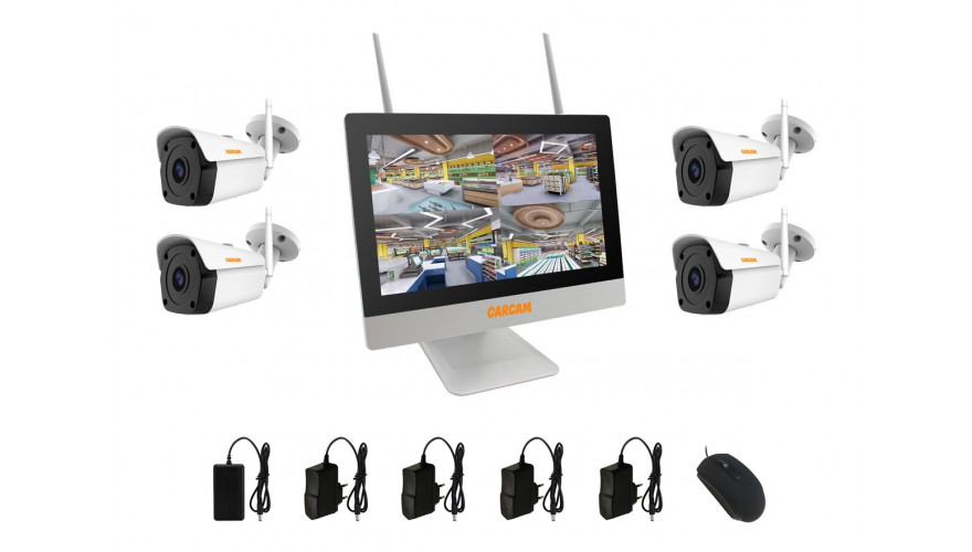 Готовый комплект видеонаблюдения CARCAM KIT-5M LCD 4 камеры