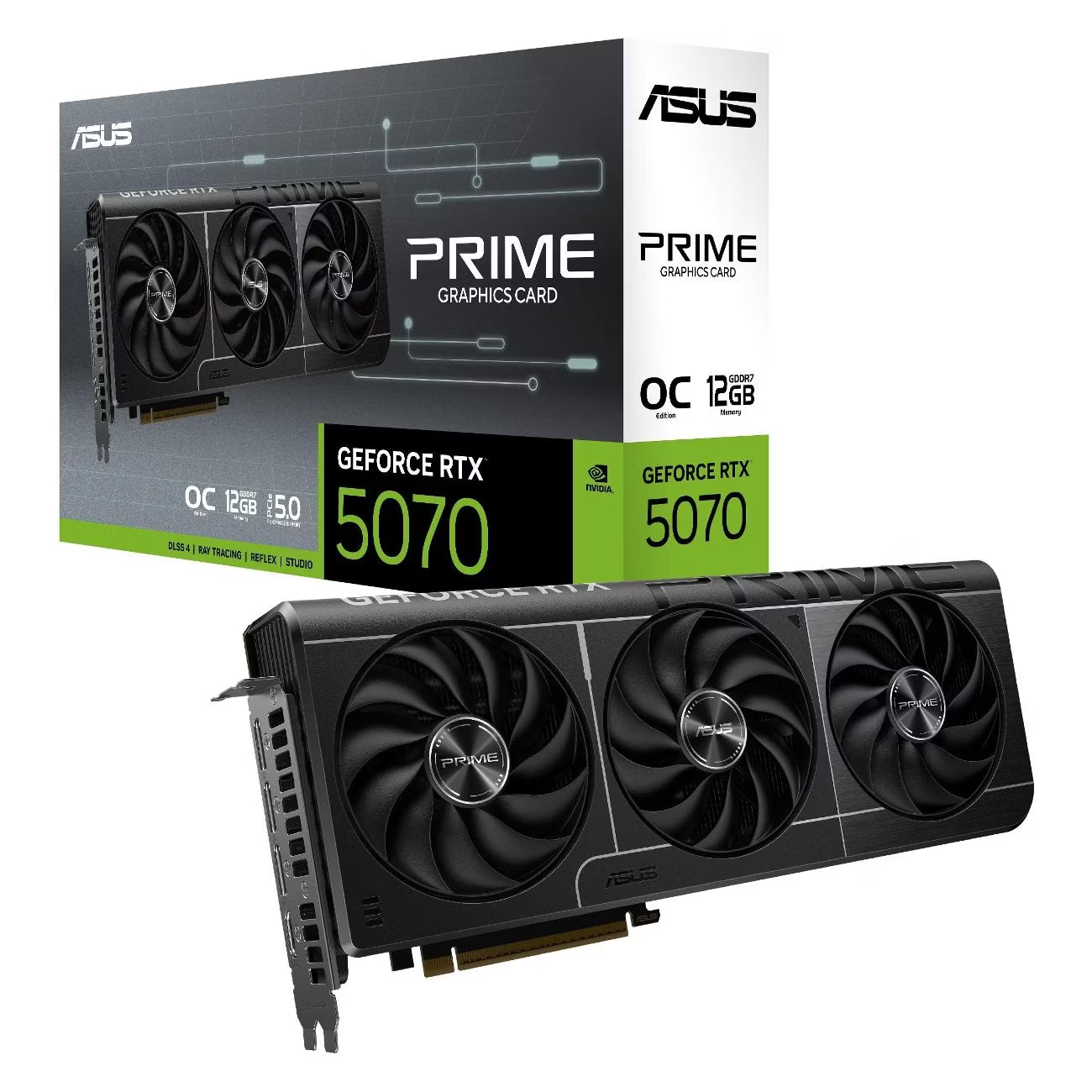 Видеокарта ASUS NVIDIA GeForce RTX 5070 PRIME OC 12GB (PRIME-RTX5070-O12G) - купить в М.видео, цена на Мегамаркет