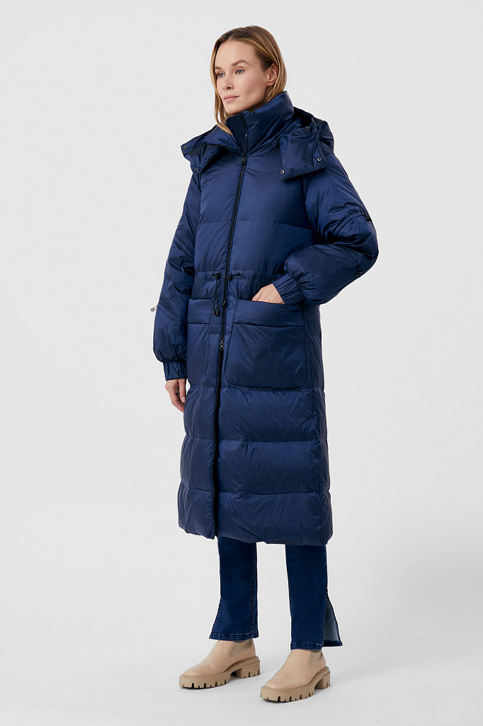 Пальто женское Finn Flare FAB11095 синее 2XL